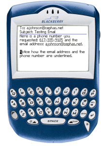 An early Blackberry device